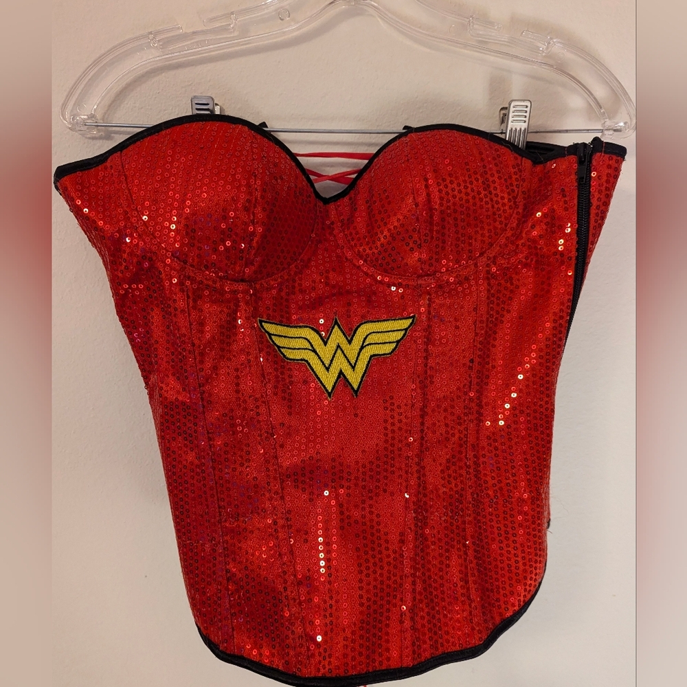 Wonder Woman sequin corset size Medium